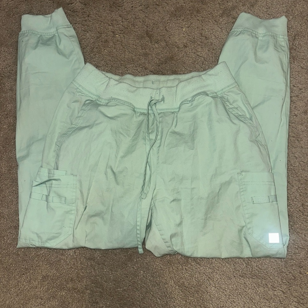 Light Green Cargo scrub pants